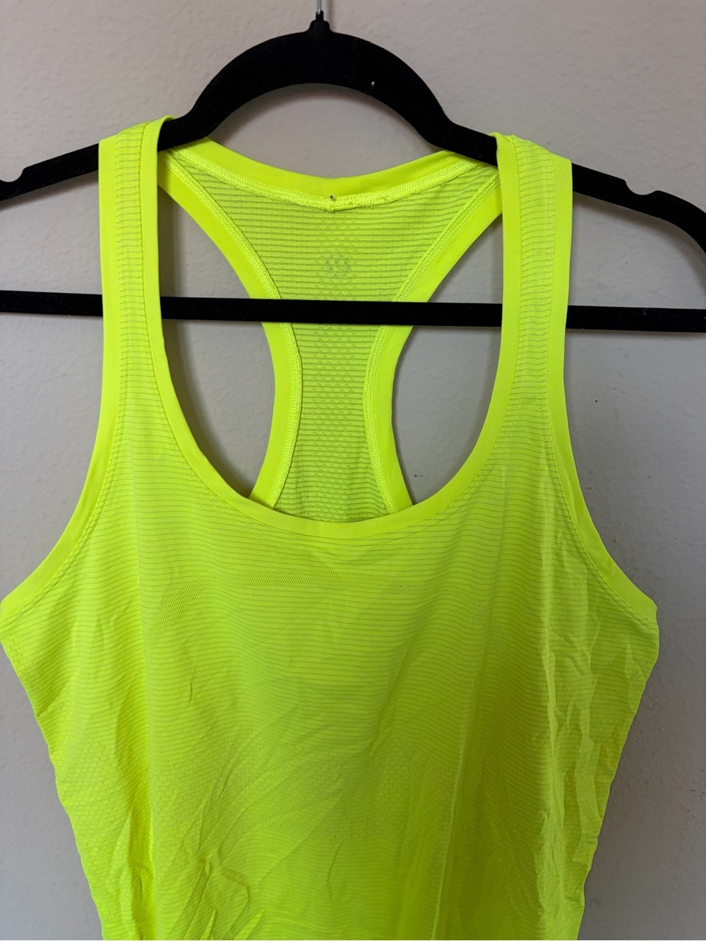 Neon Yellow Lululemon Racerback Tank Top - Picture 2 of 4